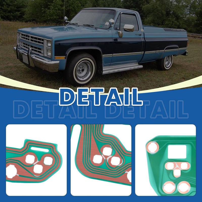 Ciuouient Instrument Cluster Printed Circuit Board Compatible with 1981 1982 1983 1984 1985 1986 1987 Chevy Truck with Gauges but Without Tachometer, Only Fits for Listed Models - Image 3